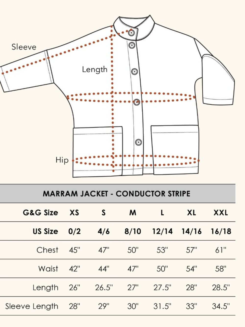 Gravel & Gold Marram Jacket - striped - XS (1) - Picture 6 of 7